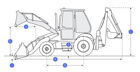 skid steer back hoe dimensions|loader backhoe specs.